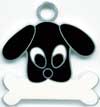 トイプードル（黒） 名入れ　犬 迷子札 販売 犬鑑札　ＩＤプレート　ドッグタグ アクセサリー　トップワン 携帯ストラップ