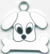トイプードル（白） 名入れ　犬 迷子札 販売 犬鑑札　ＩＤプレート　ドッグタグ アクセサリー　トップワン 携帯ストラップ