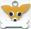 チワワ（Ａ） 　【名入れ】　犬 迷子札 販売 犬鑑札　ＩＤプレート ドッグタグ アクセサリー　トップワン  携帯ストラップ　刻印