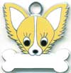 チワワ（C） 　【名入れ】　犬 迷子札 販売 犬鑑札　ＩＤプレート ドッグタグ アクセサリー　トップワン  携帯ストラップ　刻印