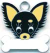 チワワ（D） 　【名入れ】　犬 迷子札 販売 犬鑑札　ＩＤプレート ドッグタグ アクセサリー　トップワン  携帯ストラップ　刻印