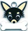 チワワ（E） 　【名入れ】　犬 迷子札 販売 犬鑑札　ＩＤプレート ドッグタグ アクセサリー　トップワン  携帯ストラップ　刻印