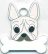 フレンチブルドッグ(クリーム)　【名入れ】犬 迷子札 販売 犬鑑札　ＩＤプレート ドッグタグ アクセサリー　トップワン 