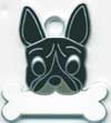 フレンチブルドッグ(黒)　【名入れ】犬 迷子札 販売 犬鑑札　ＩＤプレート ドッグタグ アクセサリー　トップワン 刻印
