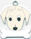 ラブラドール（クリーム）【名入れ】犬 迷子札 販売 犬鑑札　ＩＤプレート ドッグタグ アクセサリー　トップワン 携帯ストラップ