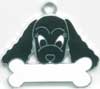 コッカースパニエル（黒）　【名入れ】犬 迷子札 販売 犬鑑札　ＩＤプレート ドッグタグ アクセサリー　トップワン 携帯ストラップ
